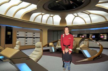 Auf der Brücke von Raumschiff Voyager