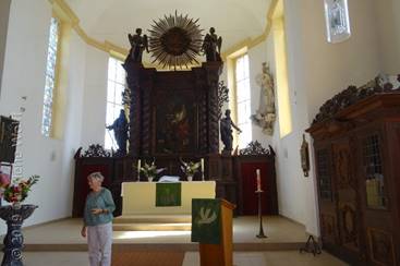 geschnitzter Altar in der Kirche von Parey