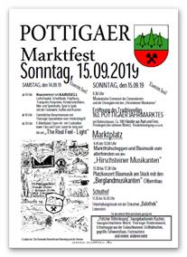 Plakat Ankündigung Pottigaer Marktfest 15.09.2019