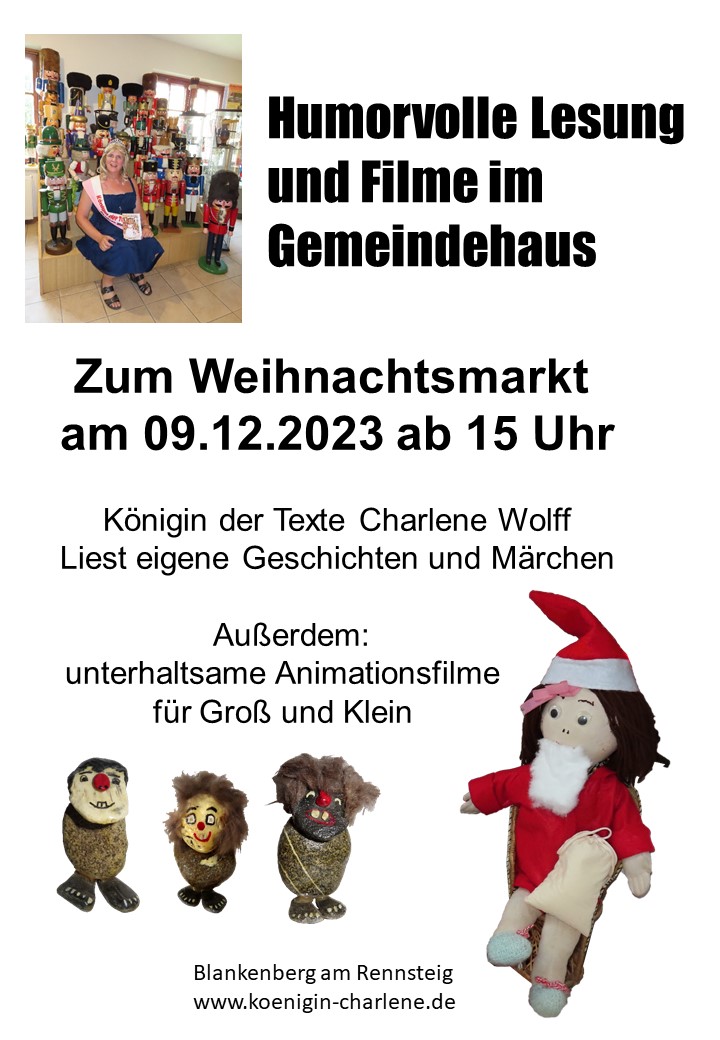 Lesung/Videos Weihnachtsmarkt Blankenberg